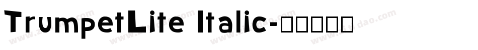 TrumpetLite Italic字体转换